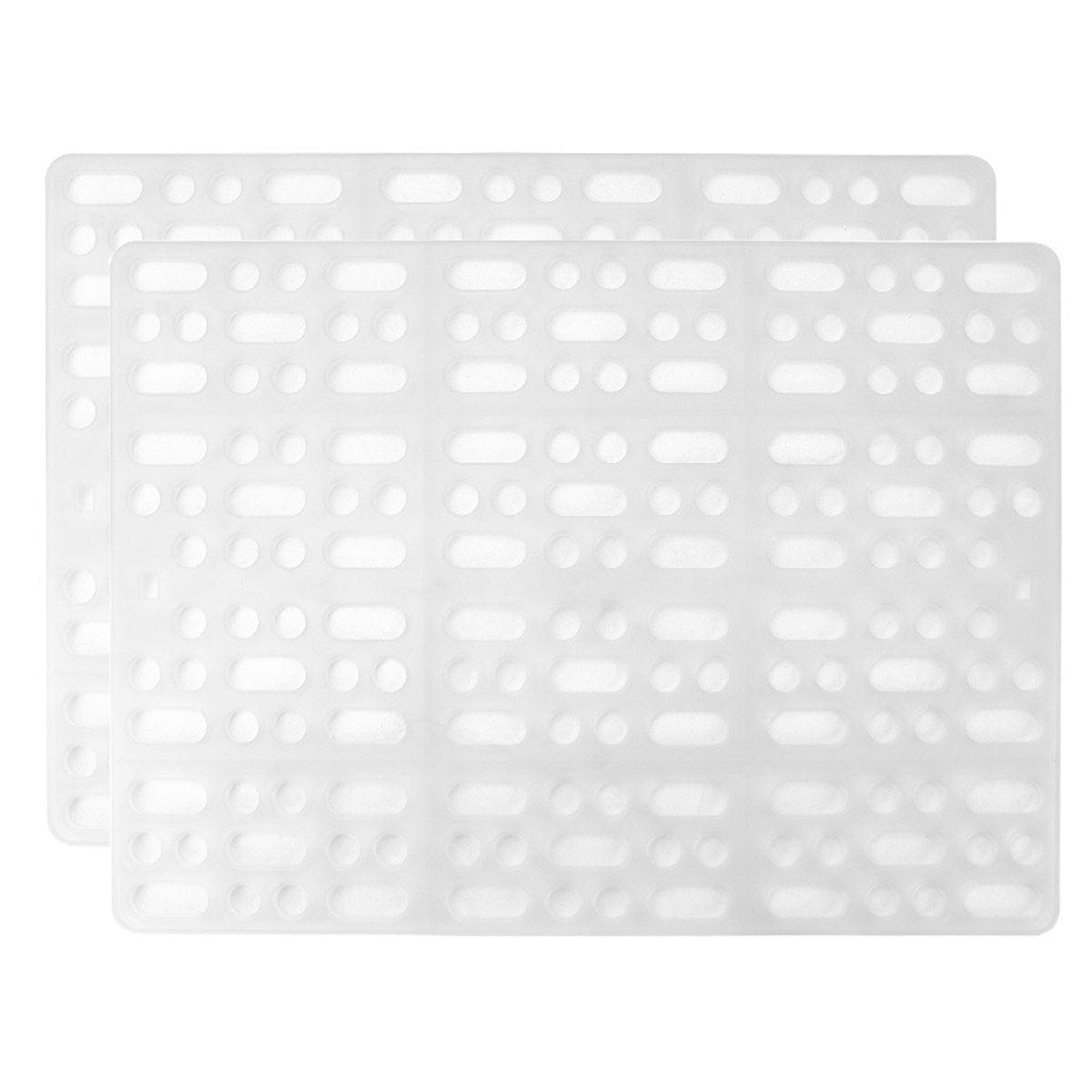 2pcs Rabbit Foot Mat Large Plastic Cage Mat for Guinea Pig Pet Cage Accessories - White