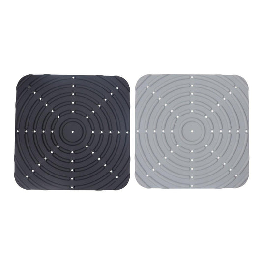 Washable Silicone Nesting Box Bedding Reusable Under Bedding for Chicken Coop - Black-2PCS