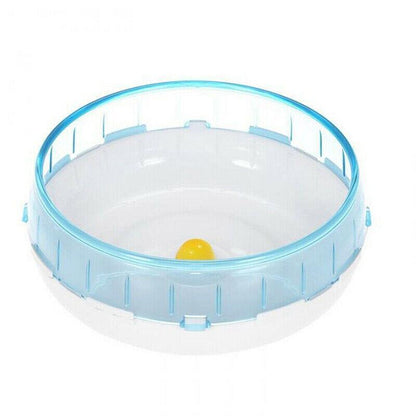 Blue Hamster Guinea Pig Running Disc Cage Accessories Running Round Wheel Pet Toys - 12CM