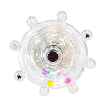 Interactive Parrot Spinning Wheel Stress Relief Toy for Small Birds Durable - Yellow