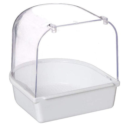Bird Water Bath Tub For Pet Cage Hanging Bowl Parrot Birdbath Pet Cleaning - Green