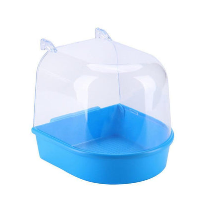 Bird Water Bath Tub For Pet Cage Hanging Bowl Parrot Birdbath Pet Cleaning - Green