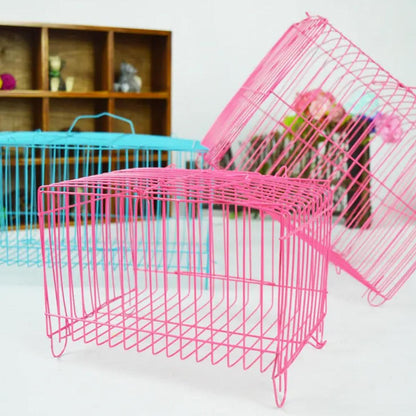 Small Bird Transport Collapsible Cage Travel Pet Carrier Portable Folding Cage - S