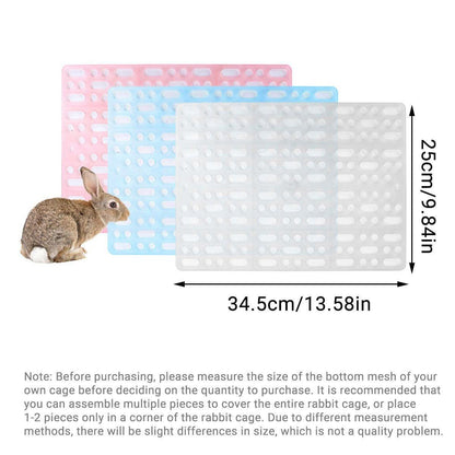 2pcs Rabbit Foot Mat Large Plastic Cage Mat for Guinea Pig Pet Cage Accessories - White