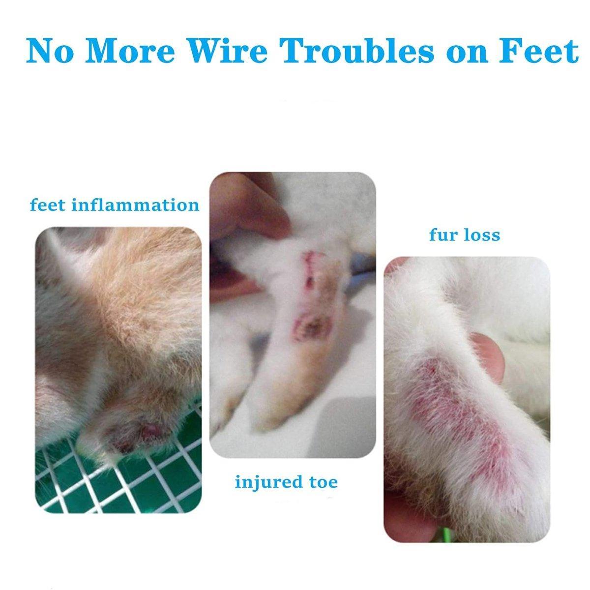 2pcs Rabbit Foot Mat Large Plastic Cage Mat for Guinea Pig Pet Cage Accessories - White