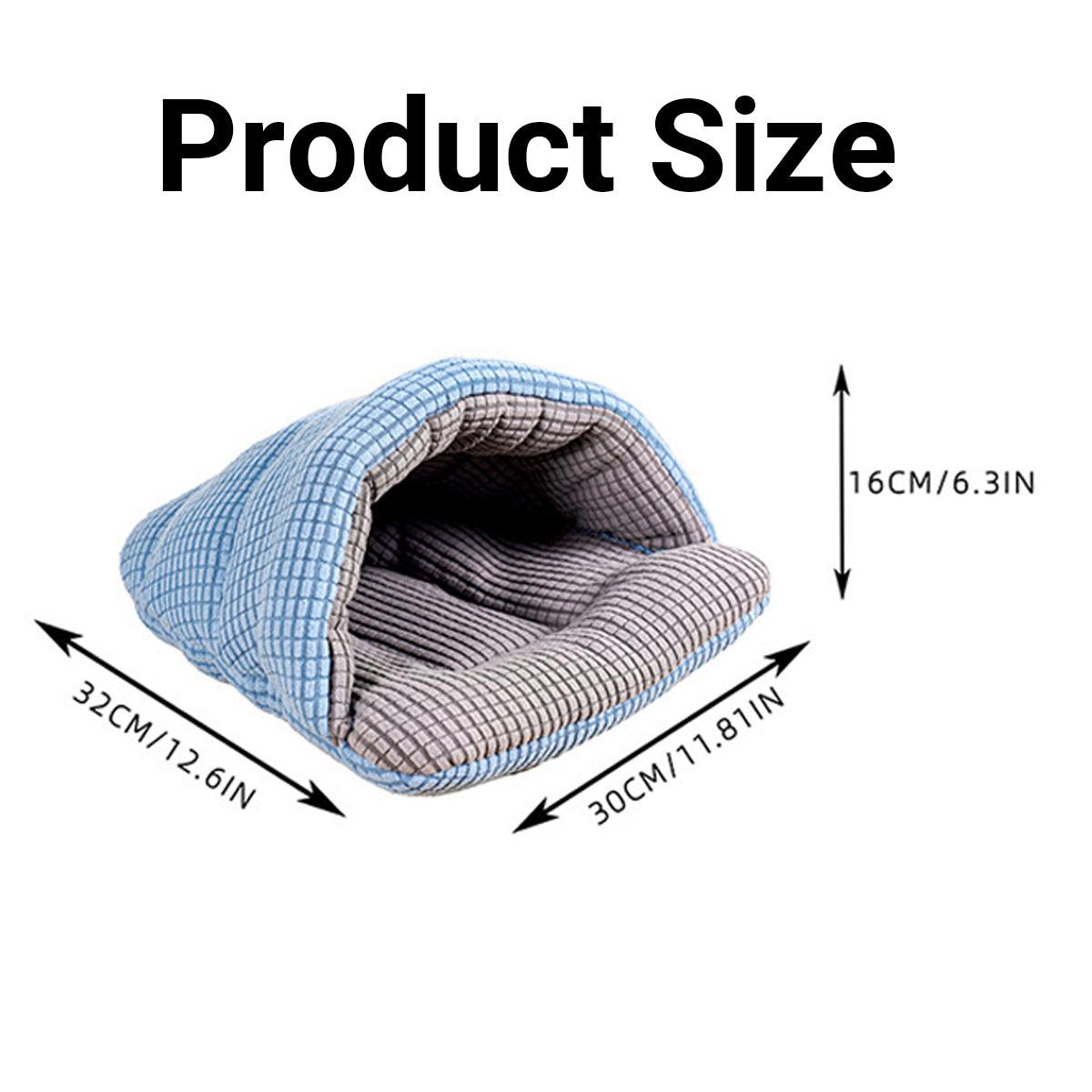 Pet Kennel Sleeping Bag Semi Enclosed Bed for Small Animals Cats and Puppies - Pink