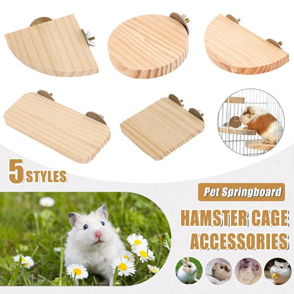 Hamster Parrot Play Stand Jump Platform Squirrel Cage Accessories Gear Pet Toy - A2101 (10*10*1.2cm)