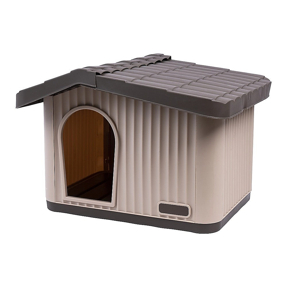 Plastic Dog House Kennel Shelter for Indoor & Outdoor Pets Weatherproof